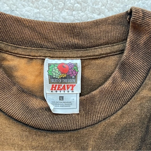 Vintage 90s Rocky Mountain Howling Wolf Nature Graphic Bleach Tie Dye Tee Large - Picture 4 of 6